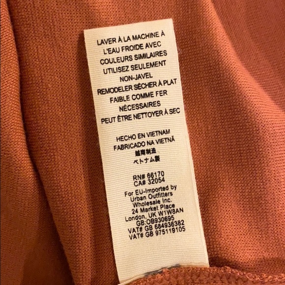 NWT Free People Terracotta Taupe V-Neck Long Sleeve Top with Tie Back Size XL - Picture 8 of 8